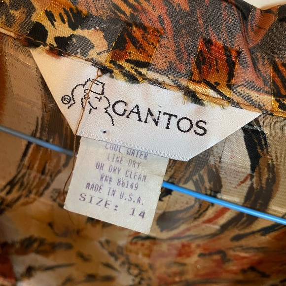 Vintage Semi-Sheer Animal Print Blouse - Picture 5 of 7